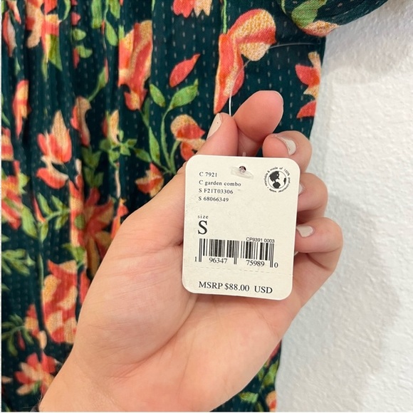 NWT Free People One Suki Blouse Floral Women’s Size Small - Picture 6 of 8